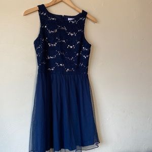 Dark blue with sequins size 9 dress Speechless
